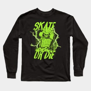 Skate or die - Light Green Long Sleeve T-Shirt